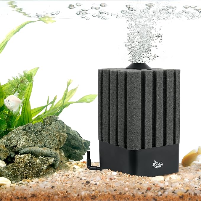 AQQA Aquarium Sponge Filter & Air Pump