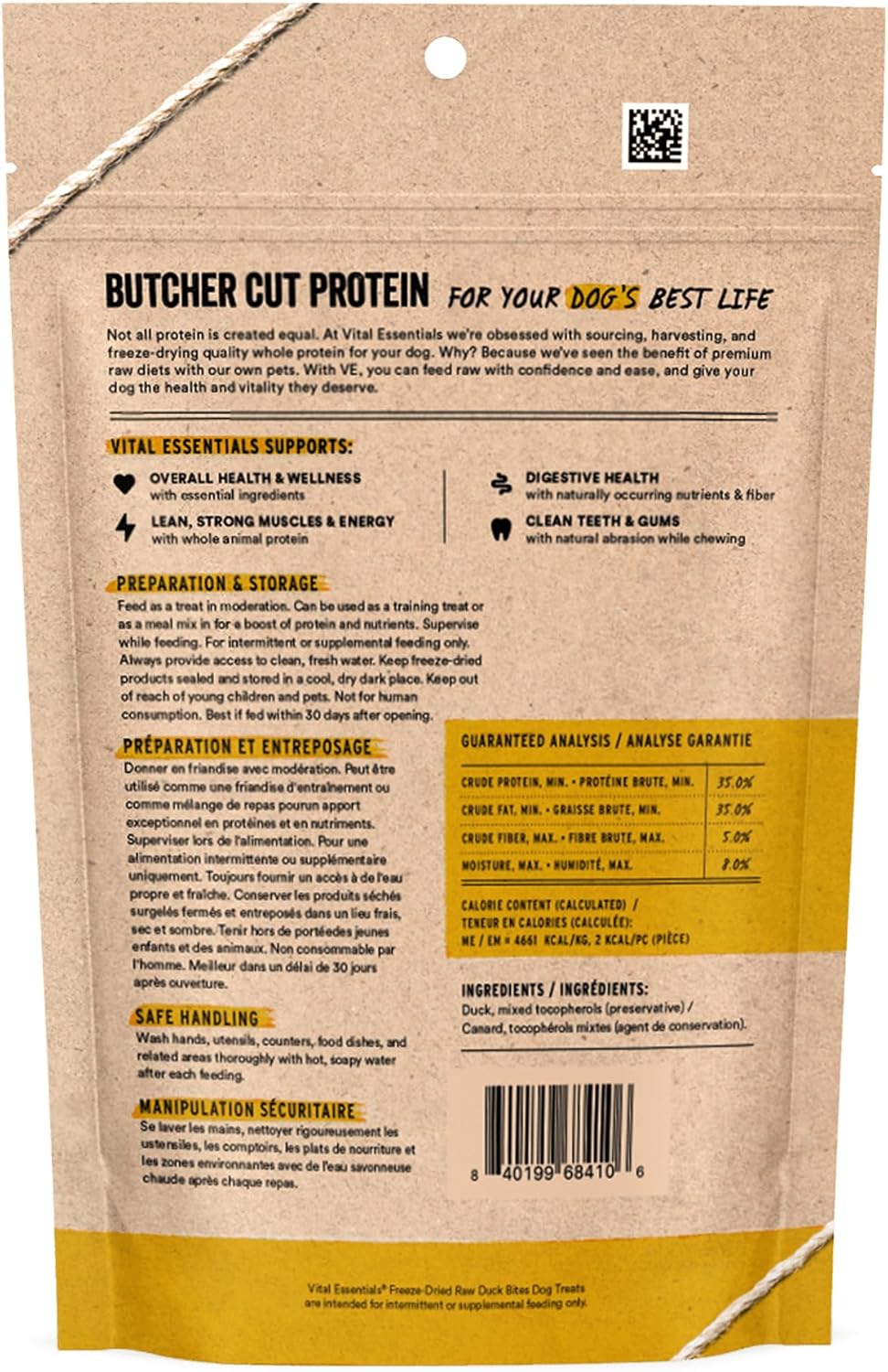 Vital Essentials Duck Bites Dog Treats, 5.5 oz | Freeze-Dried Raw | Single Protein | Premium Quality High Protein Training Treats | Grain Free, Gluten Free, Filler Free