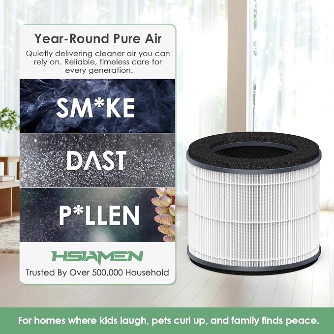 AP-T10-WT AP-T10FL Replacement Filter Compatible with HoMedics Air Purifier Filter Replacement TotalClean Tower Model AP-T10 AP-T10-WT AP-T10-BK Ture HEPA Type w/ 3-Stage Filtration, 2-Pack