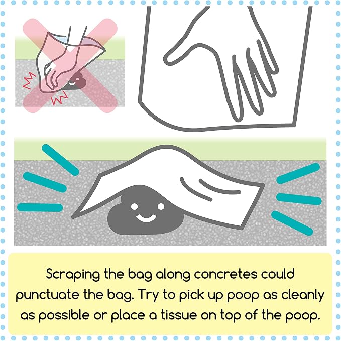 BOS Amazing Odor Sealing Dog Poop Bags - Durable and Unscented [Size: XS, Color: Light Blue] (200 Count, Pack of 1) (200Bags)