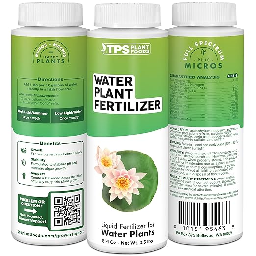 Water Plant Fertilizer – Liquid Plant Food for Healthy Aquatic Growth, Stronger Roots & Vibrant Water Plants, 8 oz