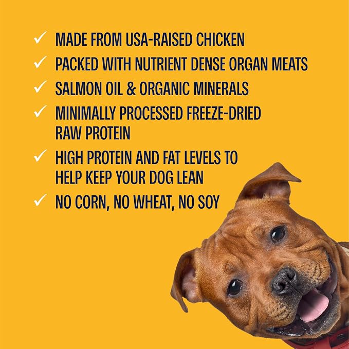 Muenster Freeze Dried Chicken Bites - Dog Food, Treat, Mixer or Topper (5oz) - Grain Free