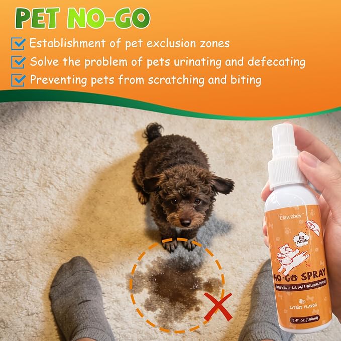 Dog Potty Training Spray Set, No-Go Spray & Here Potty Training Spray, Puppy Essentials, Stops Urination & Marking, Indoor and Outdoor Use (1.7 fl oz, 2 Pack)