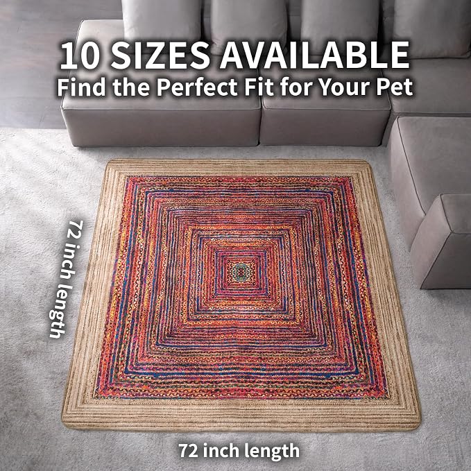 Washable Pee Pads for Dogs, Reusable Puppy Potty Training Pads, Ultra-Absorbent Thick Waterproof Leak-Proof Non-Slip Pads & Mat for Crate, Playpen, Floor, Whelping & Housebreaking , 1 Pack 72"x72"