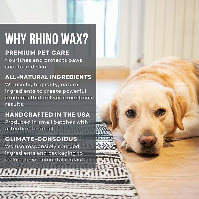 Rhino Wax - All-Terrain Dog Paw Waxes - 4 Protective Balms (Trail + Street + Beach + Snow) - Each Wax for Dogs is Specifically Formulated for Outdoor Environments - Natural Lick-Safe Ingredients - USA