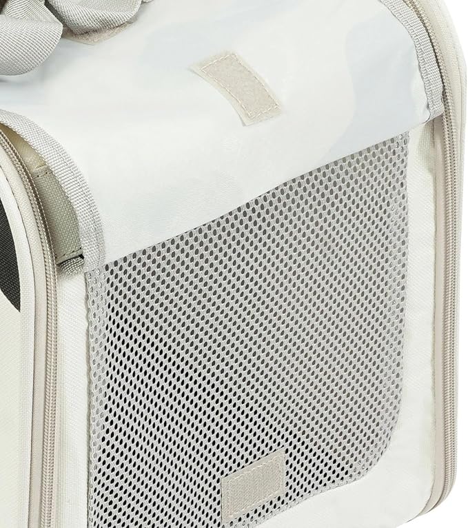 Pet Carrier, Portable Clear Cat Bag with Wheels & Telescopic Handle, Foldable Pet Trolley Bag, Breathable Rolling Cat Carriers Backpack for Hiking, Outdoor Walking