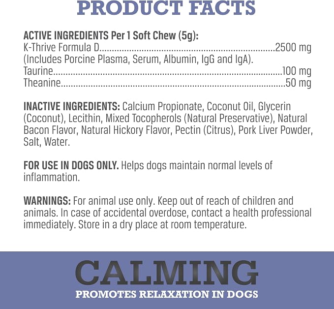 WINPRO Calming Chews for Dogs – Plasma-Powered Soft Chews to Promote Relaxation and Calming Effect – Made with Natural Ingredients, Grain-Free - Suitable for All Breeds & Sizes – 60 Count