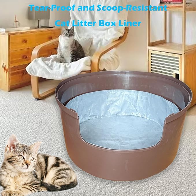 4 Pack Reusable Liners Compatible with Hidden Plant Litter Box, Waterproof and Scratch-Resistant Cat Box Liners (4 Pack)