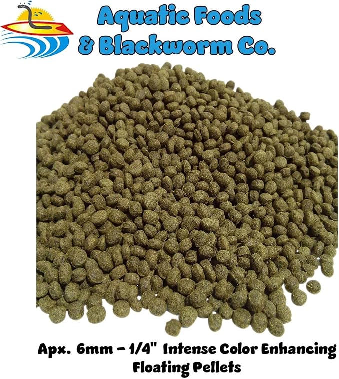 19-lbs 6mm Koi & Pond Fish Intense Color Enhancing Floating Pellets with Krill, Astaxanthin, Shrimp Meal, Anchovy Fish Meal. 6mm - 1/4" Intense Color Floating Pellets...19-lb Box
