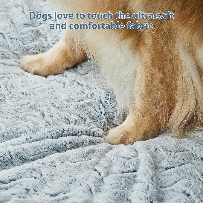 WNPETHOME XXL Extra Large Dog Bed, Washable Dog Couch with Removable Waterproof Cover, Orthopedic Large Pet Sofa Bed with Bolster Sides for Sleeping