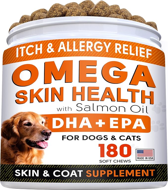 Senior Advanced Glucosamine Joint Supplement + Fish Oil Omega 3 Treats Bundle - Hip & Joint Pain Relief + Allergy and Itch Relief - Chondroitin, MSM + Omega 3 6 9, EPA & DHA - 120 + 180 Soft Chews