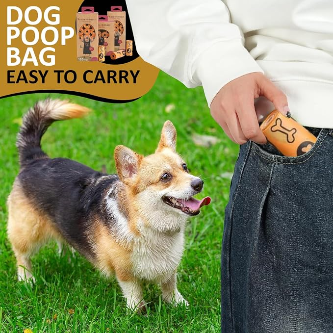 MEADOWS & MUTTS Dog Poop Bags - 120 Count Compostable Biodegradable Plant Based Pet Waste Bags | Leak Proof Extra Thick | Lavender Scented Eco-Friendly Puppy Poop Bags