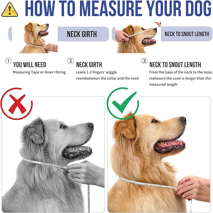 OneTigris Soft Dog Cone for Dogs After Surgery, Breathable Pet Recovery Collar for Large Medium Small Dogs and Cats, Adjustable Dog Cone Collar, Elizabethan Collar (Blue, S)