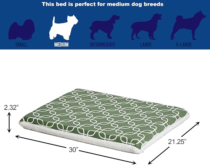 MidWest Homes for Pets Quiet Time Teflon Defender Dog Beds; Pet Beds Designed to Fit Folding Metal Dog Crates