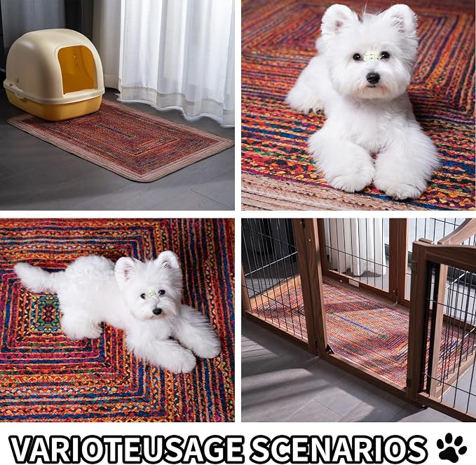 Washable Pee Pads for Dogs, Reusable Puppy Potty Training Pads, Ultra-Absorbent Thick Waterproof Leak-Proof Non-Slip Pads & Mat for Crate, Playpen, Floor, Whelping & Housebreaking , 2 Pack 36"x72"