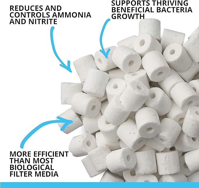 Fluval Foam Filter Block (204/205/306 & 304/305/306)- 2-Pack Biomax Bio Rings - 500 grams/17.63 Ounces