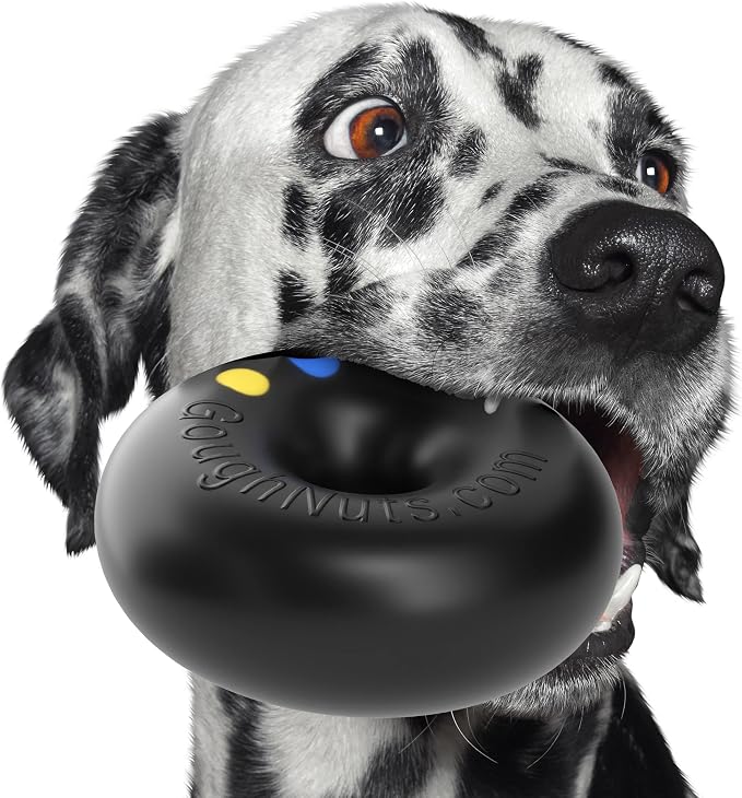 Goughnuts — Dog Toys for Aggressive Chewers | Virtually Indestructible Dog Toys for Breeds Such as Pit Bulls and German Shepherds | Heavy Duty Dog Toy | Rubber | Extra Large