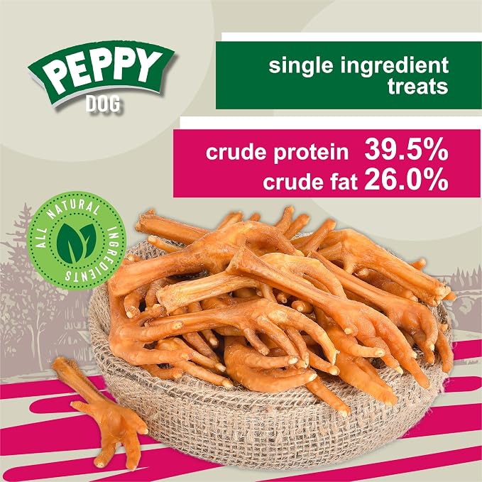 All Natural Chicken Feet Without Claws (7 oz, Approx. 10 pcs.) | Dog Treats | Dehydrated for Freshness | Supports Joint Health with Glucosamine and Chondroitin | Promotes Dental Hygiene