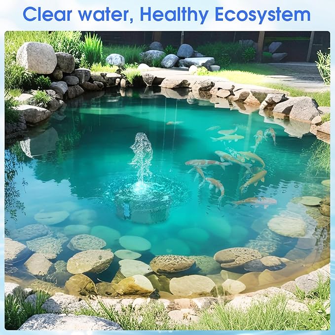 Antfraer Small Pond Filter Box - Pond Filter with Bio-Balls & Ceramic Rings, Submersible/Fountain Pump Compatible for Koi Ponds, Garden Fountains & Aquariums (No Built-in Pump)