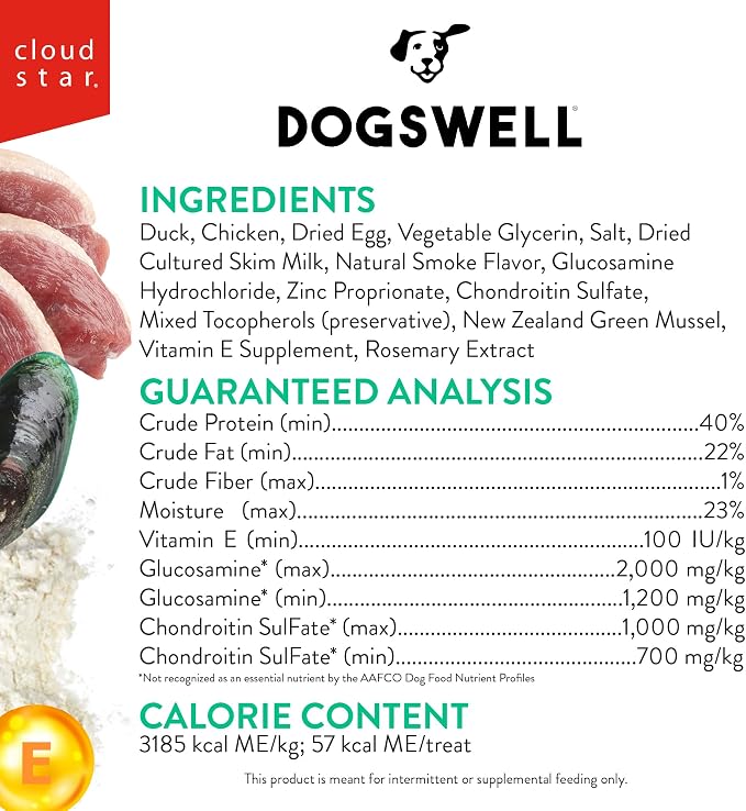 Dogswell Hip & Joint Grillers Dog Treats, Duck, 20 oz. Pouch