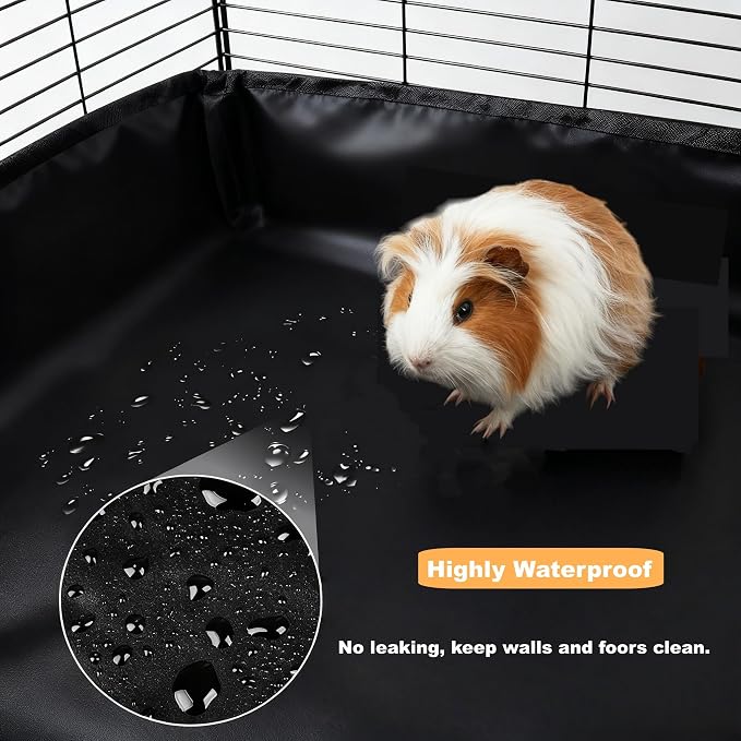 DZWLKJ Guinea Pig Cage Liner,Washable Tarp Bottom Base,Cherry Graphic,48"x72", Reusable for Rabbit, Chinchilla, Hedgehog, Ferret & Other Small Animals.