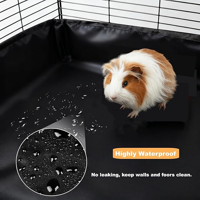 DZWLKJ Guinea Pig Cage Liner,Washable Tarp Bottom Base,Cherry Graphic,24"x72", Reusable for Rabbit, Chinchilla, Hedgehog, Ferret & Other Small Animals.