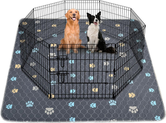 Aitmexcn Washable Puppy Dog Pee Pad, 100% Waterproof Whelping Training Mat for Puppy/Senior Dog, Fast Drying Reusable Puppy Pads for Indoor, Outdoor and Car Travel- 72'' x 72''- 2PCS