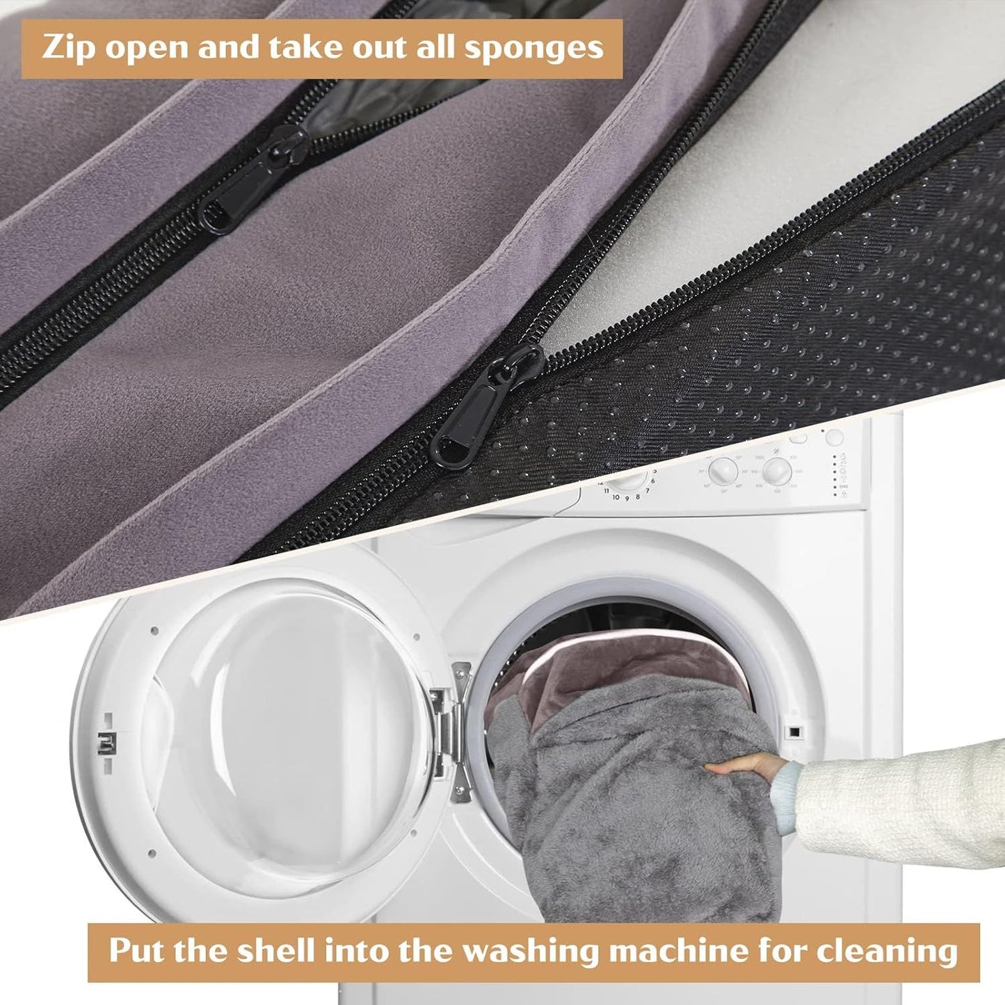 Comfort Expression Small Dog Beds Waterproof Cat Beds Orthopedic Foam Sofa Beds for Small Dogs Comfy Pet Bed with Washable Removable Cover & Non-Slip Bottom(XX-Small,Purple)