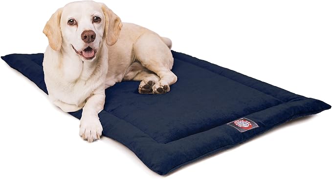 Majestic Pet Dog Crate Mat - Machine Washable Soft Plush Pet Bed Pad for Crates & Kennels | USA Crafted | 24"x18" Villa Orange