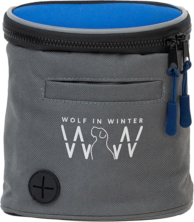 Quickdraw Dog Treat Pouch – Training Bag with Poop Bag Dispenser, Clicker Holder and Waist Belt – Hands-Free, Reflective and Durable for Puppy Training, Walks and Hikes (Blue)