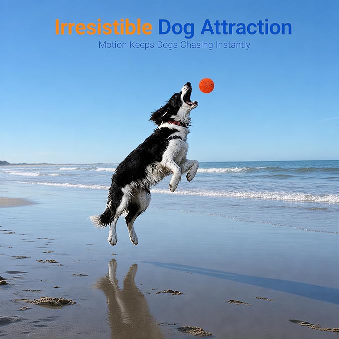 T02 Interactive Dog Ball Shell for 82mm Smart Dog Toy – Lightweight 90g Replacement Outer Shell, 2-in-1 Fetch & Throw Dog Ball for Independent Play, Compatible with T02 Removable Motor