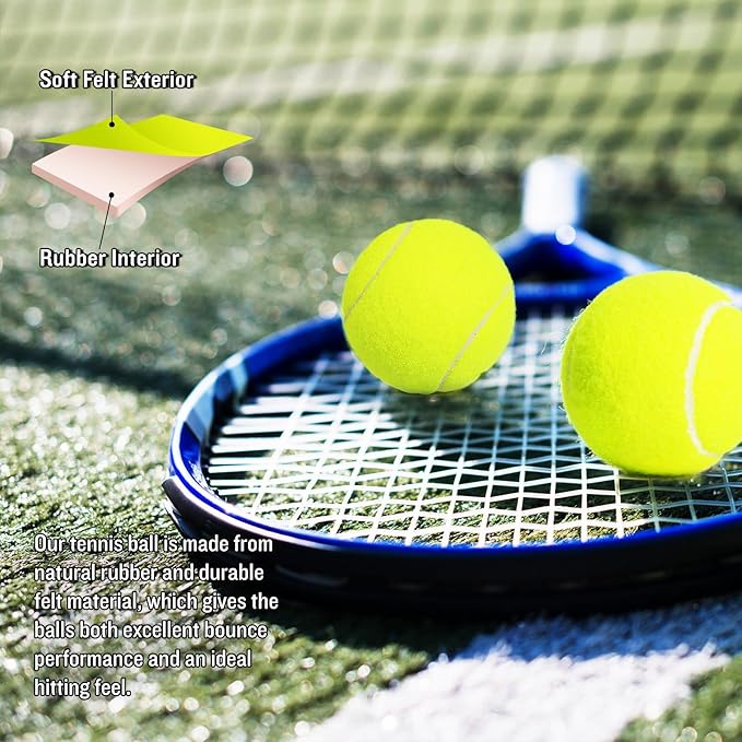 30/40 Pack Training Tennis Balls, Pet Dog Playing Balls, Practice Tennis Balls with Mesh Bag for Transport and Beginner Training