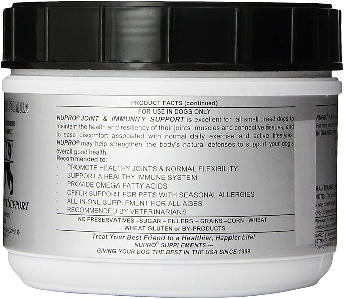 Nupro Joint and Immunity Support for Dogs, 1-Pound (Small Breed Size) 2 Pack
