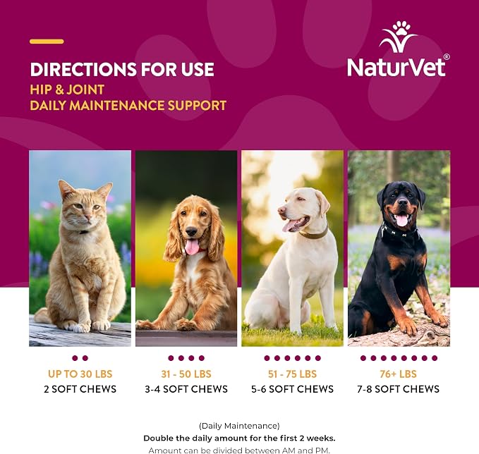 NaturVet Hip & Joint Soft Chew (Bag) 120 ct