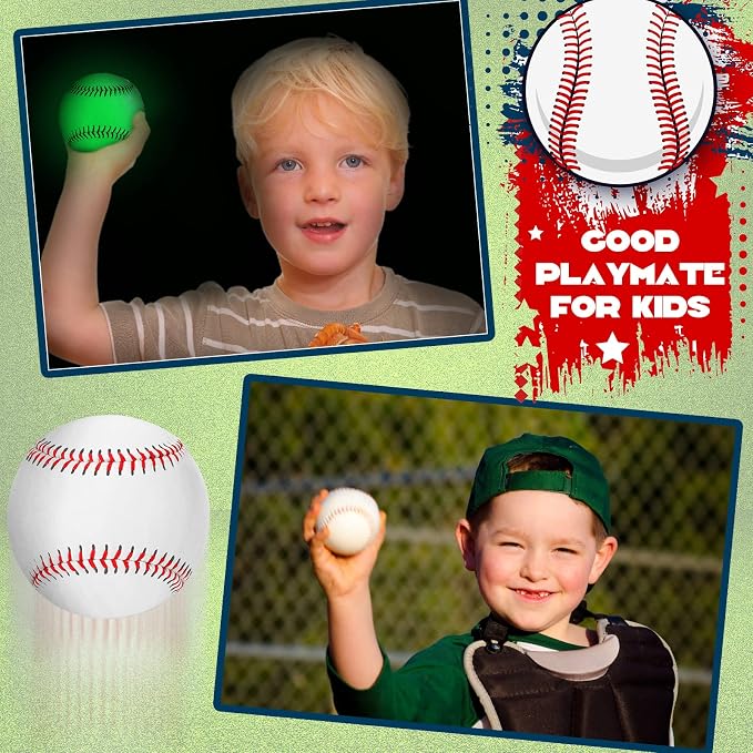 Chivao Glow in The Dark Baseball Light up Official Size Gifts for Boys and Girls, Kids, and Fans Baseball Accessories