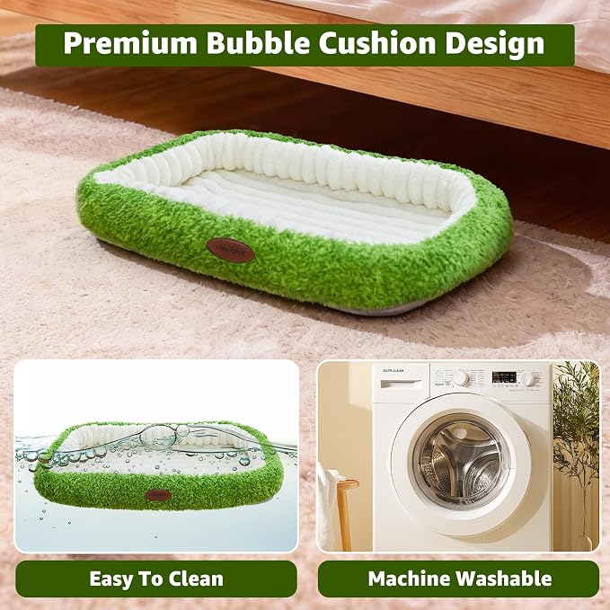 Woochpet Cat Window Perch, Foldable Cat Hammock with Sunken Design & Removable Soft Cover with 4-Sided Bolster,4 Strong Suction Cups Window Resting Seat for Resting Indoor Kitten