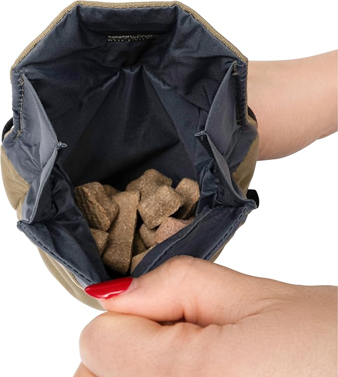 Snack Sack – Magnetic Quick-Access Treat Pouch with Wipeable Liner & Strap Attachment for Training, Walks & Rewards (Grove)
