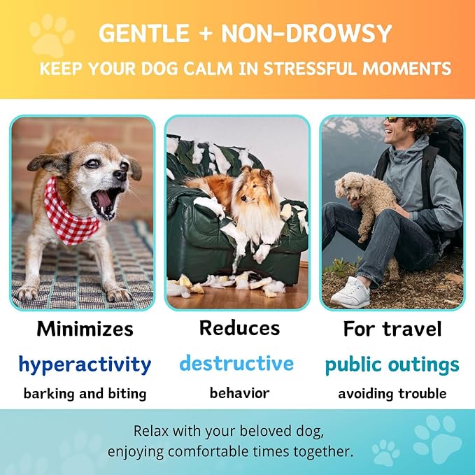 Carmelie Hemp Calming Chews for Dogs, Advanced Dog Calming Treats for Dogs Anxiety and Stress Relief with Valerian Root Chamomile Melatonin- Separation, Barking, Stress & Sleep- 200 ct Chicken Flavor