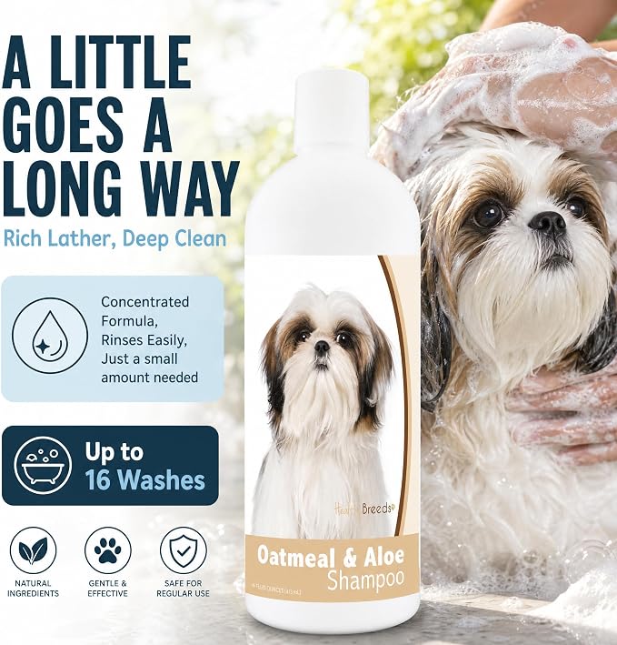 Healthy Breeds Shih Tzu Oatmeal Shampoo with Aloe 16 oz