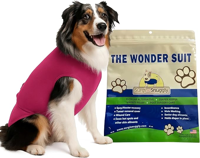 SurgiSnuggly Disposable Dog Diapers Female or Male Dogs, Great Cover for Female Dog Diapers for Heat Cycle and Better Than Dog Suspenders- Wrap Around Legs for Superior Fit S Pink