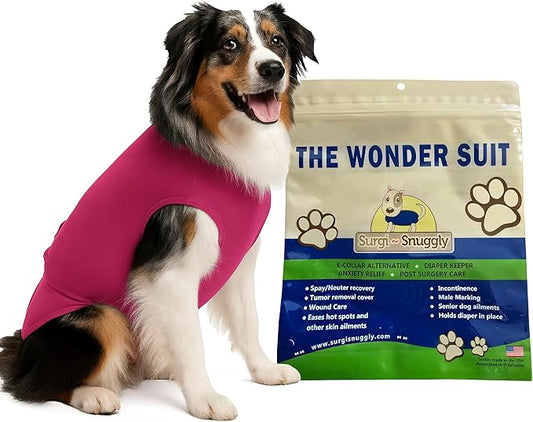 SurgiSnuggly Disposable Dog Diapers Female or Male Dogs, Great Cover for Female Dog Diapers for Heat Cycle and Better Than Dog Suspenders- Wrap Around Legs for Superior Fit S Pink