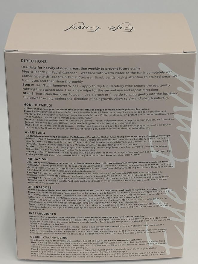 Eye Envy 3 Step Tear Stain Remover Kit for Dogs. for Clean, Stain-Free Eyes. Contains: Cleanser, Tear Stain Eye Wipes & Stain Powder. Non-irritating & Natural Dog Tear Stain Remover. Made in USA