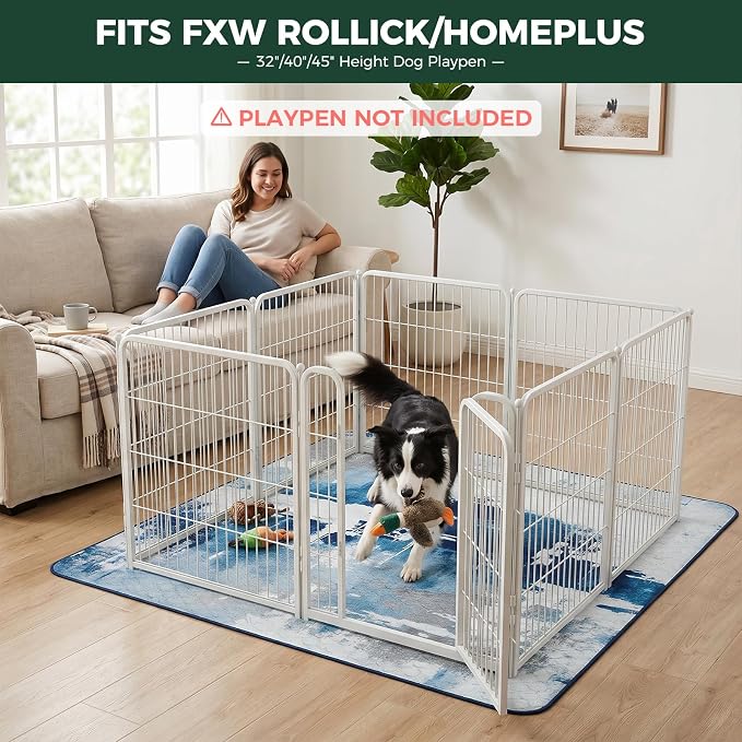 FXW Washable Pee Pads for Dogs, Puppy Pads with Super Absorbent, Specifically Designed for FXW Rollick/Homeplus 32/40/45inch 8 Panels Dog Playpen, 71" Square, Tie-Dye Blue, 1 Pack