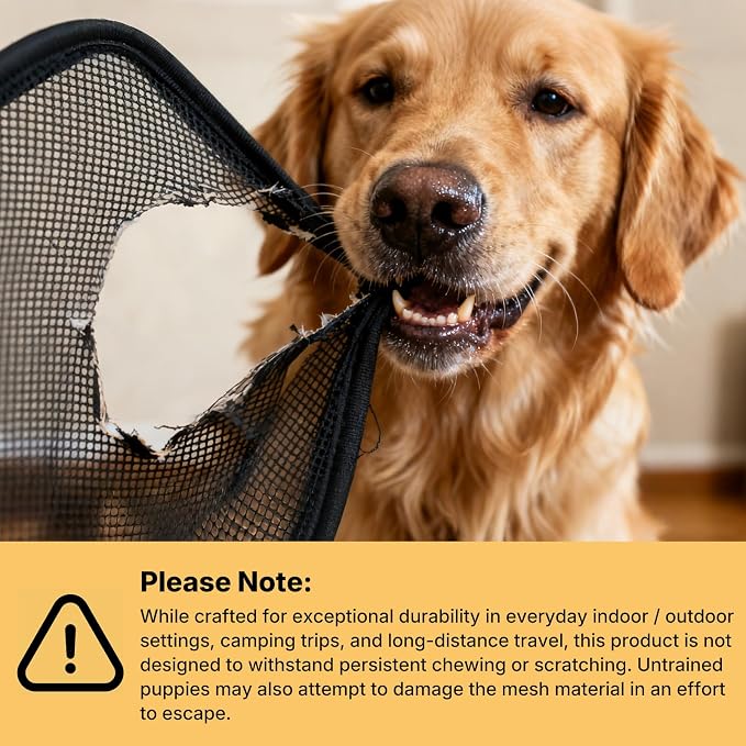 Veehoo Large Dog Crate for Indoor Outdoor, Portable Collapsible Travel Dogs Crate, 36 Inch Soft Foldable Pet Kennel with 4-Door Mesh Windows