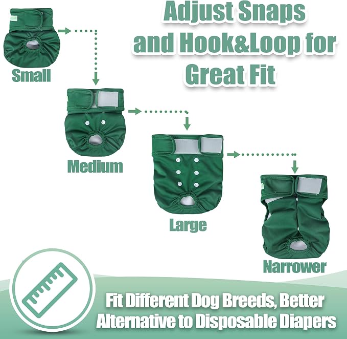wegreeco Washable Female Dog Diapers (Pack of 3)
