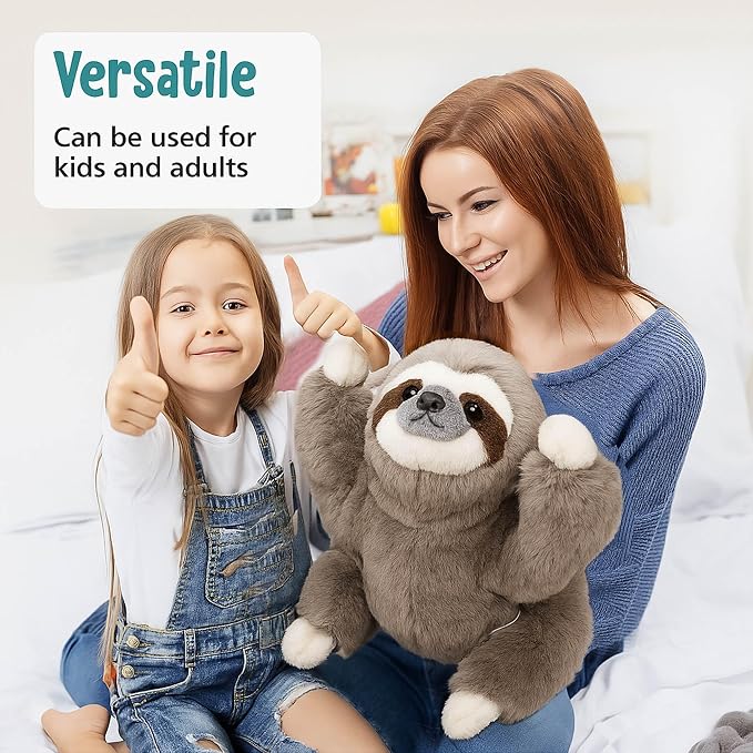 Cuddle Buds 5lbs Weighted Sloth Stuffed Animal for Sensory Needs, 20'' Sloth Plush Large, Weighted Stuffed Animals for Adults, Soft Plush Toy Gift for Kids and Adults, Giant Plushies