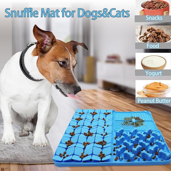 Silicone Snuffle Mat for Dog Slow Feeder Lick Mat with Suction Cups for Slow Eating