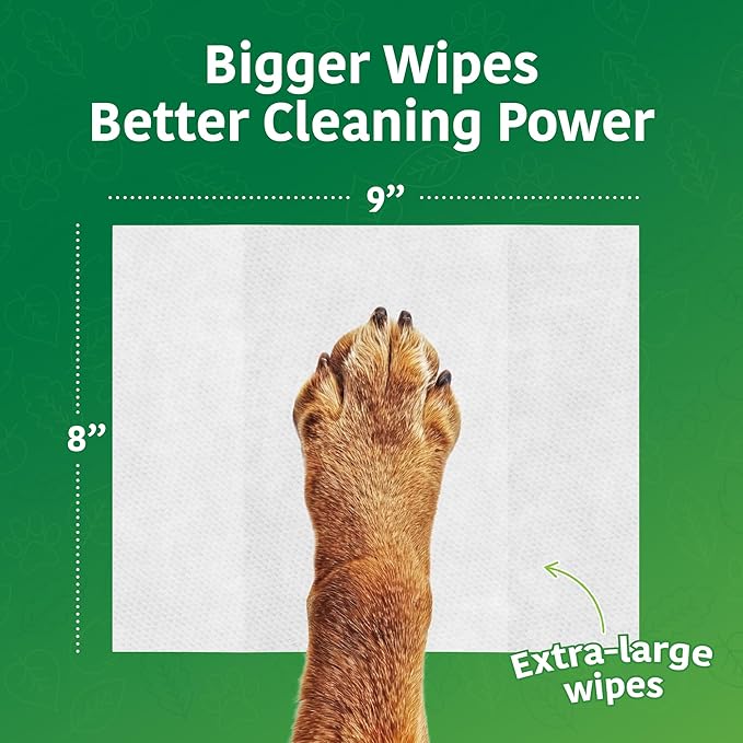 Inspire Naturals Pet Wipes for Dogs and Cats 100% Natural Plant Based with Organic Antioxidants, Dog Wipe Cleaning Deodorizing | Puppy Wipes | Dog Wipes for Paws and Butt (400ct - 8 Pack)