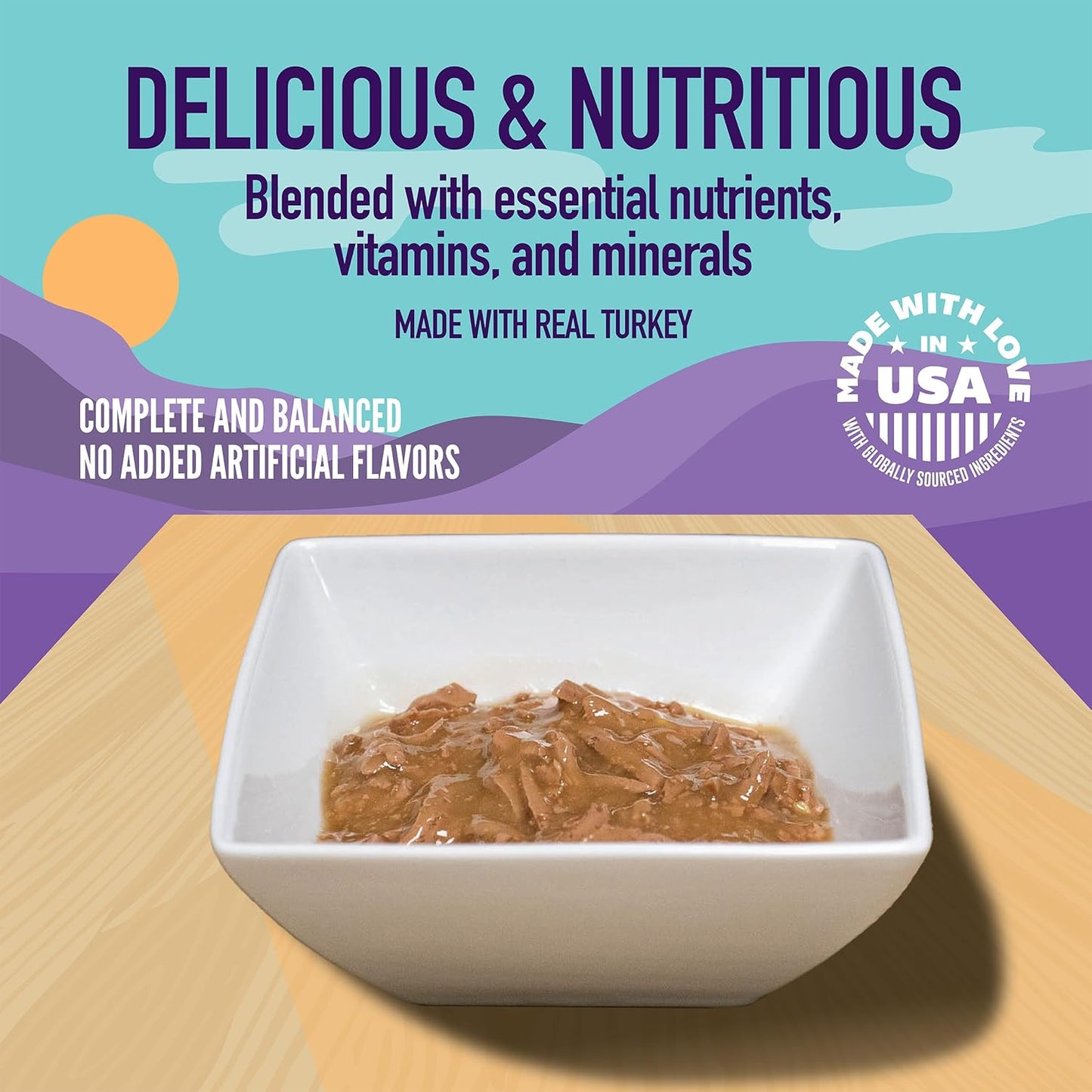 A Strong Heart Canned Wet Cat Food, Turkey & Cheese Dinner in Gravy - 5.5 oz Cans (Pack of 24), Made in The USA with Real Turkey