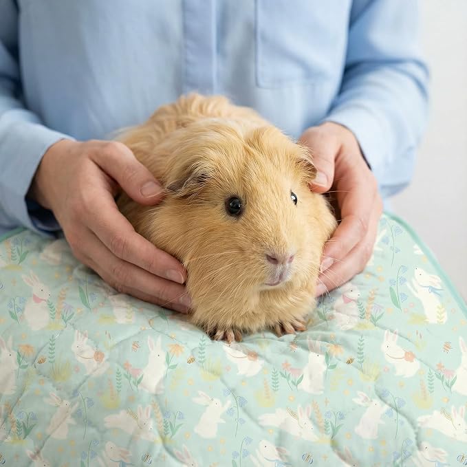 Guinea Pig Cage Liners, 59x31in 2 Pack Washable Guinea Pig Bedding, Waterproof Reusable & Anti Slip, Super Absorbent Guinea Pig Pee Pad for Small Animal, Rabbit, Bunny, Fit for C&C Cage, Green